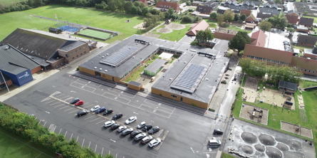 Billede af Øster Jølby Skole og Børnehus set fra oven